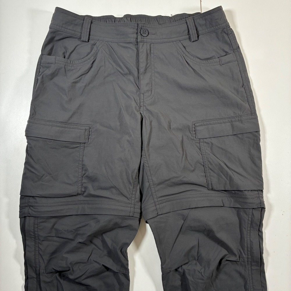 REI Co-op Sahara Convertible Pants Womens 10 Gray Zip Off Cargo Hiking 23435-S24